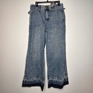 NWT Democracy "Ab"solution Ultra Skyrise Release Hem Wide Leg Jeans w/ Self Belt